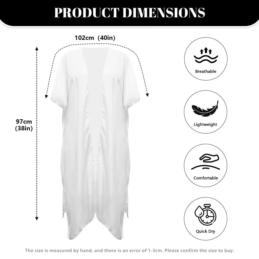 Psaytomey Swim Cover Up for Women Trendy Jamaican Flag Tree Print Sheer Cardigan Soft Swimwear Beach Cover Up Bathing Suit Cover Up Casual Loose Blouse Tops Psaytomey