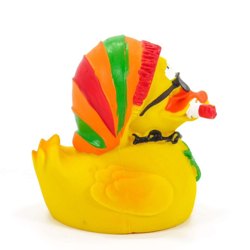 Rasta Hemp Rubber Duck Bath Toy | All Natural, Organic, Eco Friendly, Squeaker | Collectable | 3.5” | Imported from Barcelona, Spain_AB Lanco