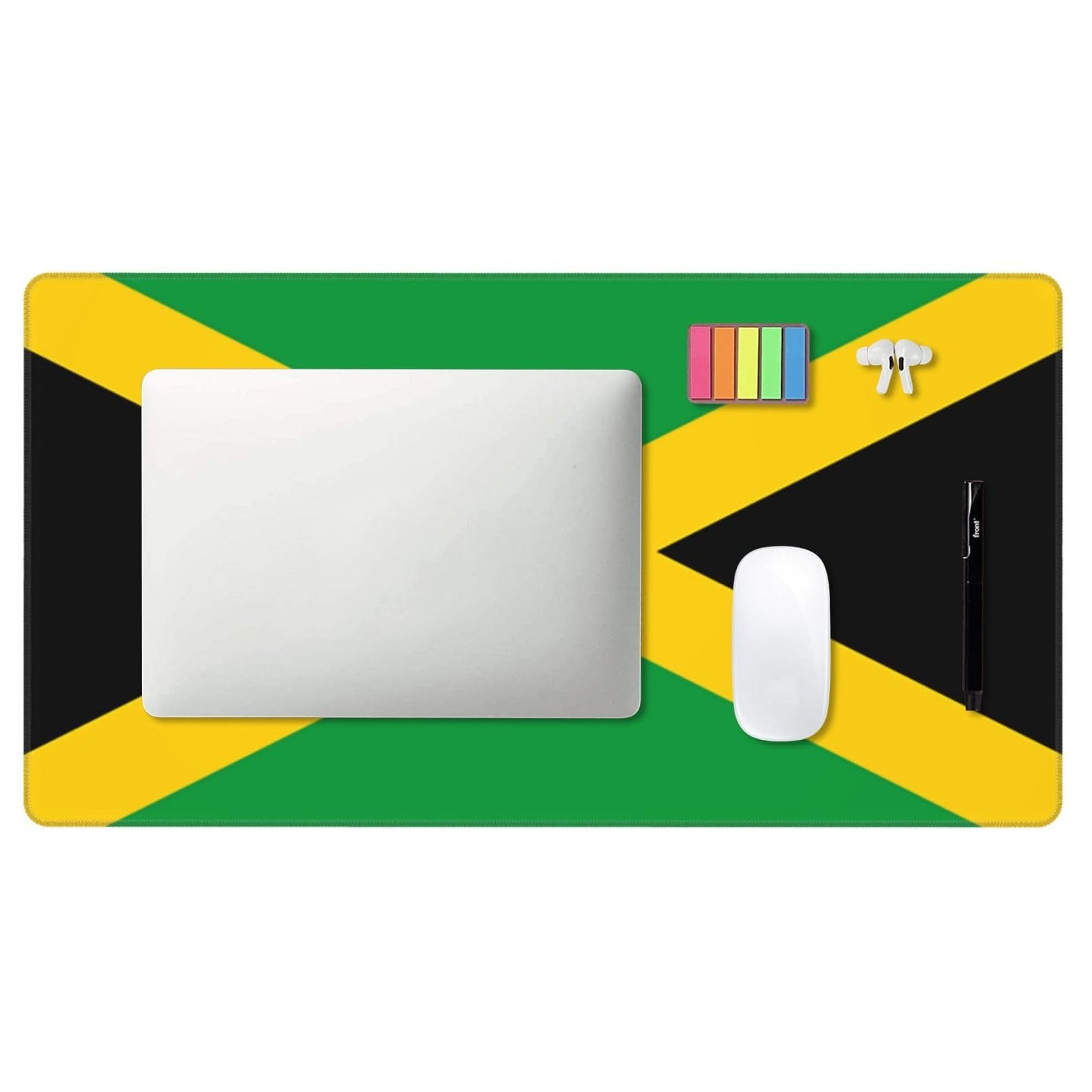 Jamaican Flag Large Gaming Mouse Pad,Keyboard Pad Comfortable Operation (3mm Thick) Suitable for Gamers Office Home (16 X 29.5 Inches) Aulwewd