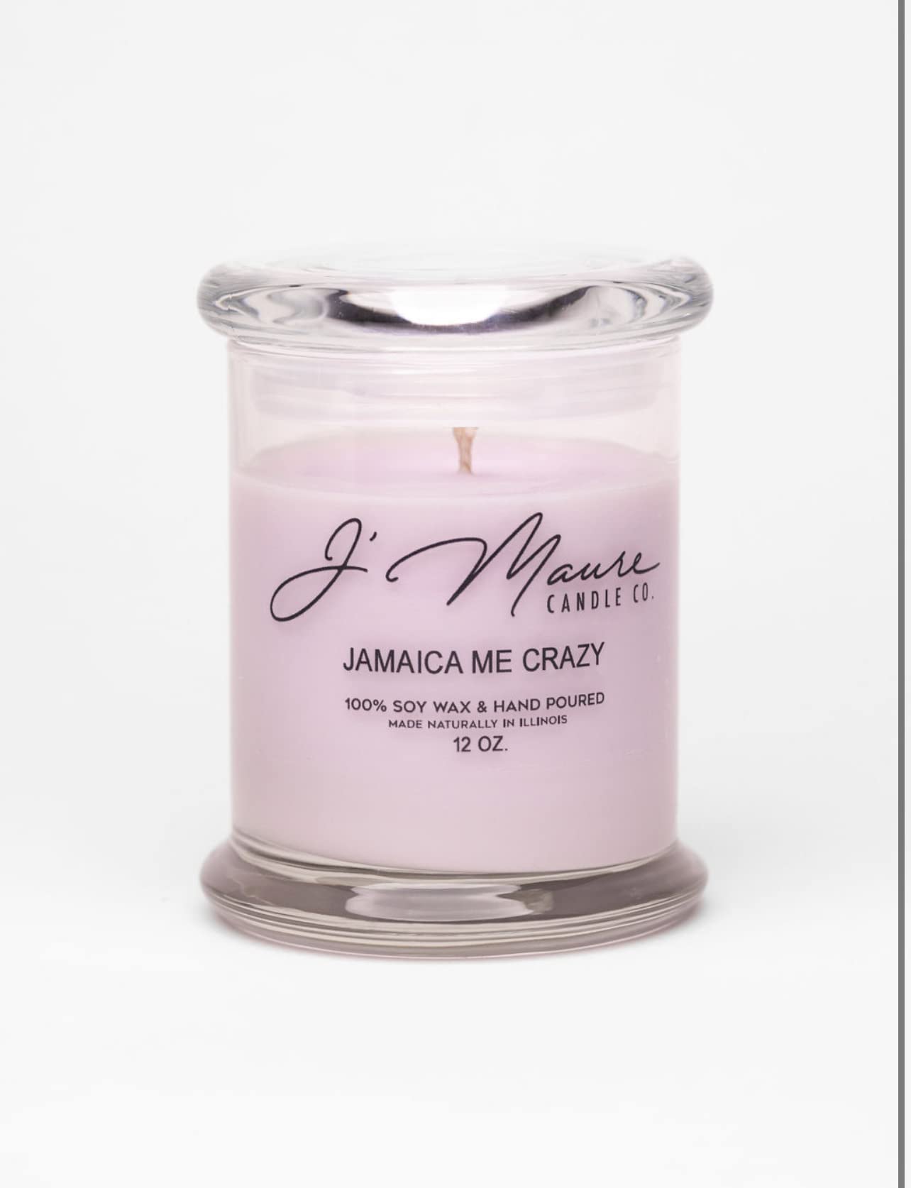 J' Maure Candle Co.100% Soy 12 oz Rock Glass Candles (Jamaica Me Crazy) Soy Wax, Home Fragrance Decor Gift Best Gift for Men and Women Luxury Home Candles Long Lasting Fragrance. Highly Scented J' Maure Candle Co.