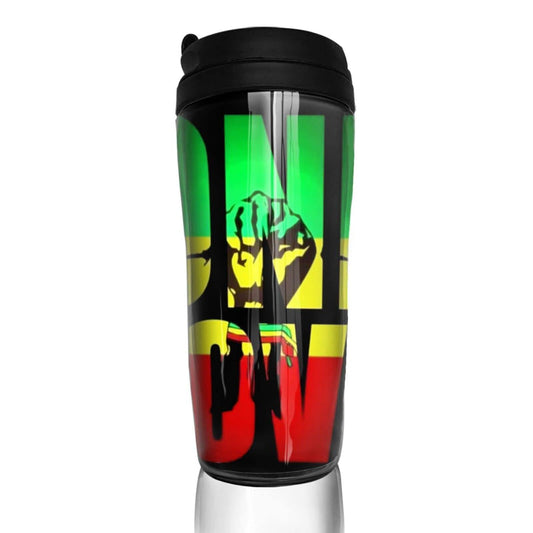 One Love Jamaican Rasta Reggae Water Bottle Drinking Water Bottle Coffee Cup Double Wall Leakproof BPA Free Tumbler with Lid, Water Jug for Sports Gym School Travel Outdoor Niqqzit