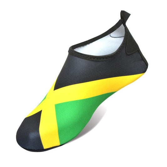 Water Shoes for Women and Men Quick-Dry Swim Beach Shoes for Outdoor Surfing Yoga Exercise Jamaica Flag Caribbean Reggae Rasta (Jamaica, 8.5) VOARYISA