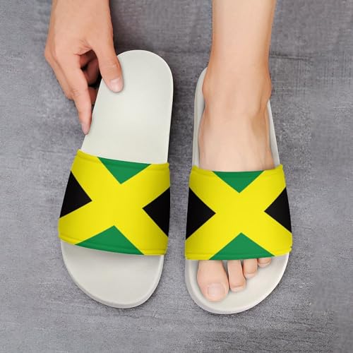 LYAHVGU Jamaican Flag Pattern PVC Home Slippers Non-Slip Shower Sandals Summer Indoor Outdoor Beach for Men And Women White-style 5 LYAHVGU