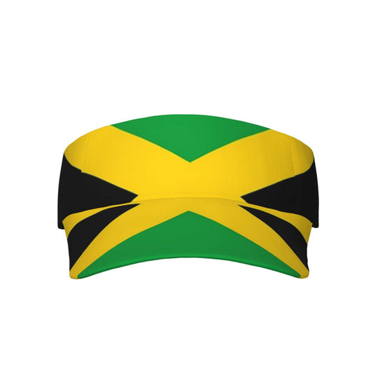 Cute Jamaica Flag Sport Sun Visor Hats Adjustable Empty Top Baseball Cap Outdoor Jamaican Ball Caps for Women and Men ROSIHODE