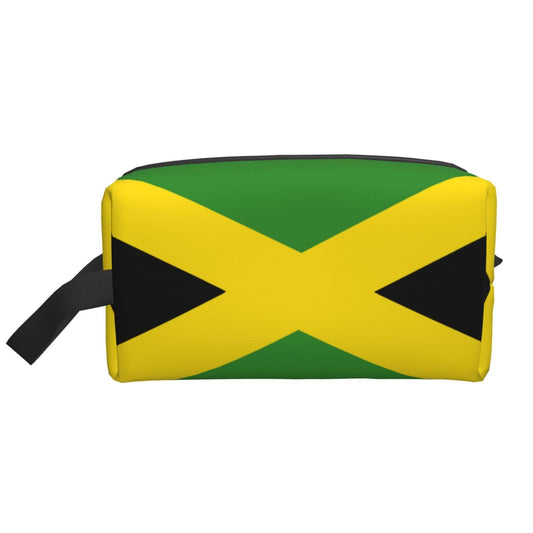 YISHOW Jamaica-Flag Travel Makeup Bag Women Cosmetic Bag Adorable Roomy Toiletry Bag With Zipper YISHOW