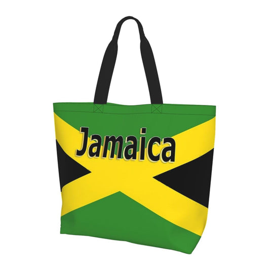 ROSIHODE Cute Jamaica Flag Women Tote Bag Large Shoulder Bags Casual Handbags Reusable Jamaican Shopping Grocery Bag ROSIHODE