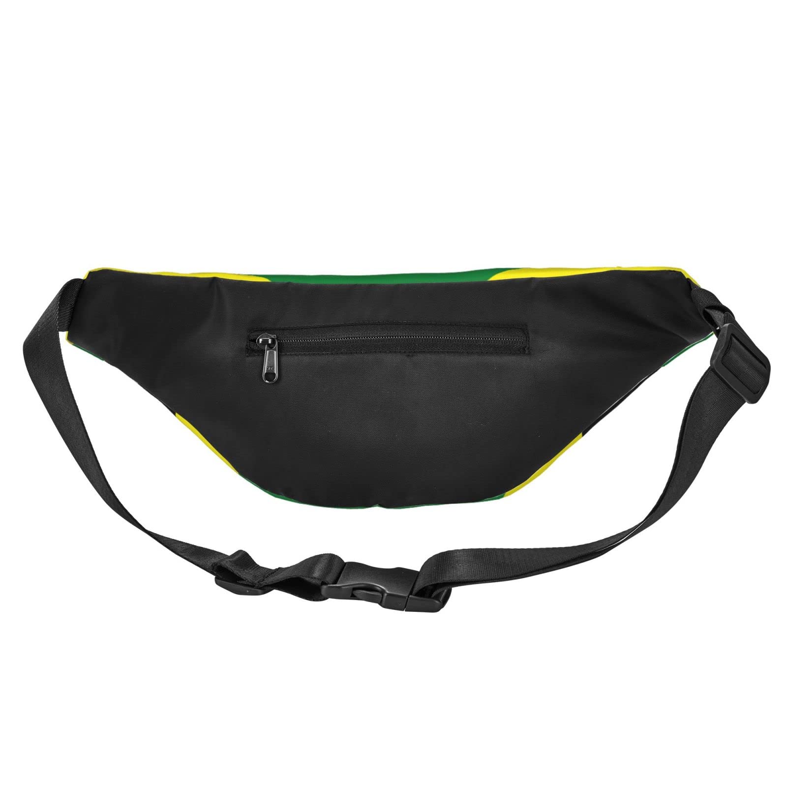 ROBNIK Jamaican Flag Pattern Fanny Pack for Women Man, Adjustable Casual Waist Belt Bag Crossbody for Sports Travel Hiking Running Jogging ROBNIK