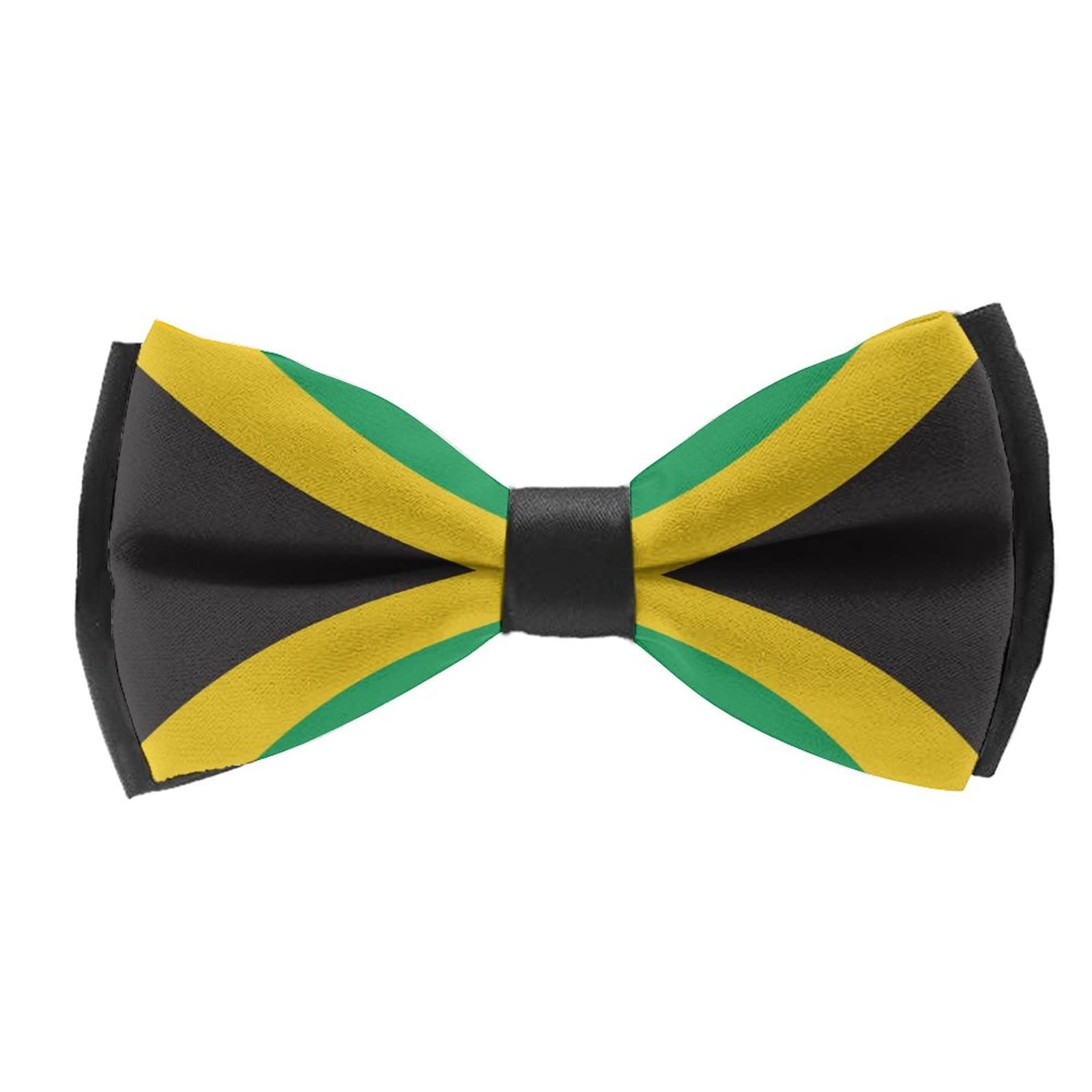 AMRANDOM Boys Bow Tie, Jamaica Jamaican Flag, Elegant Adjustable Pre-tied Formal School Uniform Bow Ties for Graduation Ceremony AMRANDOM