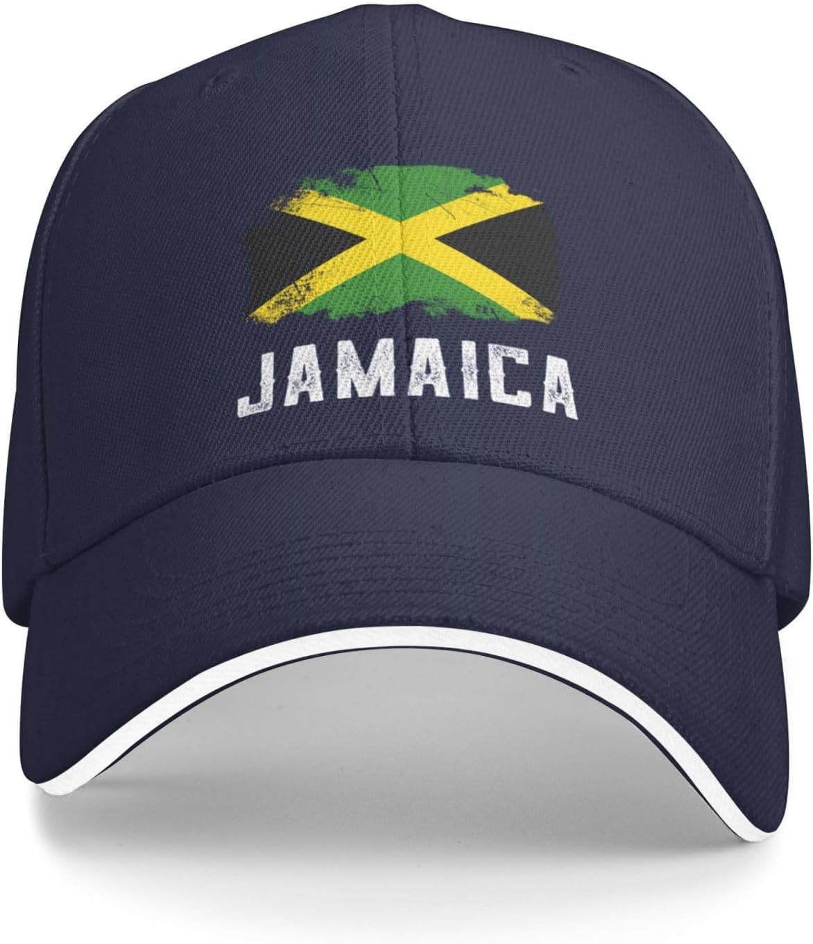 MkYoko Retro Vintage Jamaica Flag Jamaican Baseball Cap for Women Cowboy Hat Trucker Hat Men Dad Hat Snapback Hat Black MkYoko