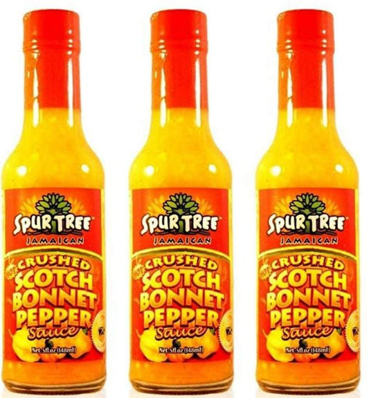 Spur Tree Jamaican Scotch Bonnet Pepper Sauce – Scotch Bonnet Hot Sauce for an Authentic Jamaican Experience – Scotch Bonnet Peppers to Spice Up Your Dish (5 Oz, 3 Pack) Spur Tree Jamaican