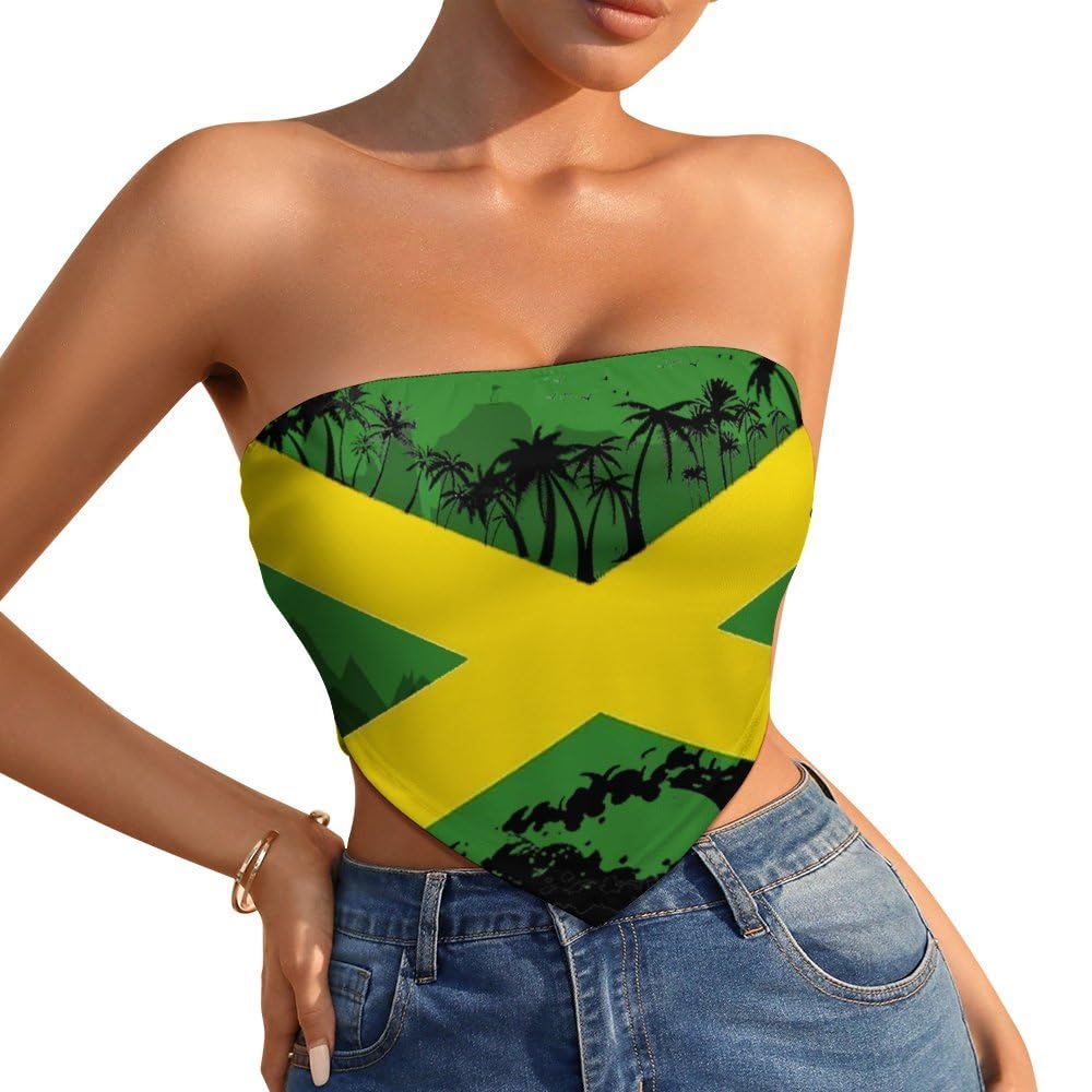 Jamaica Flag Women Tank Tops Summer Casual Sleeveless Cami Top Slim Shirts Yoga S TAIZIYEAH