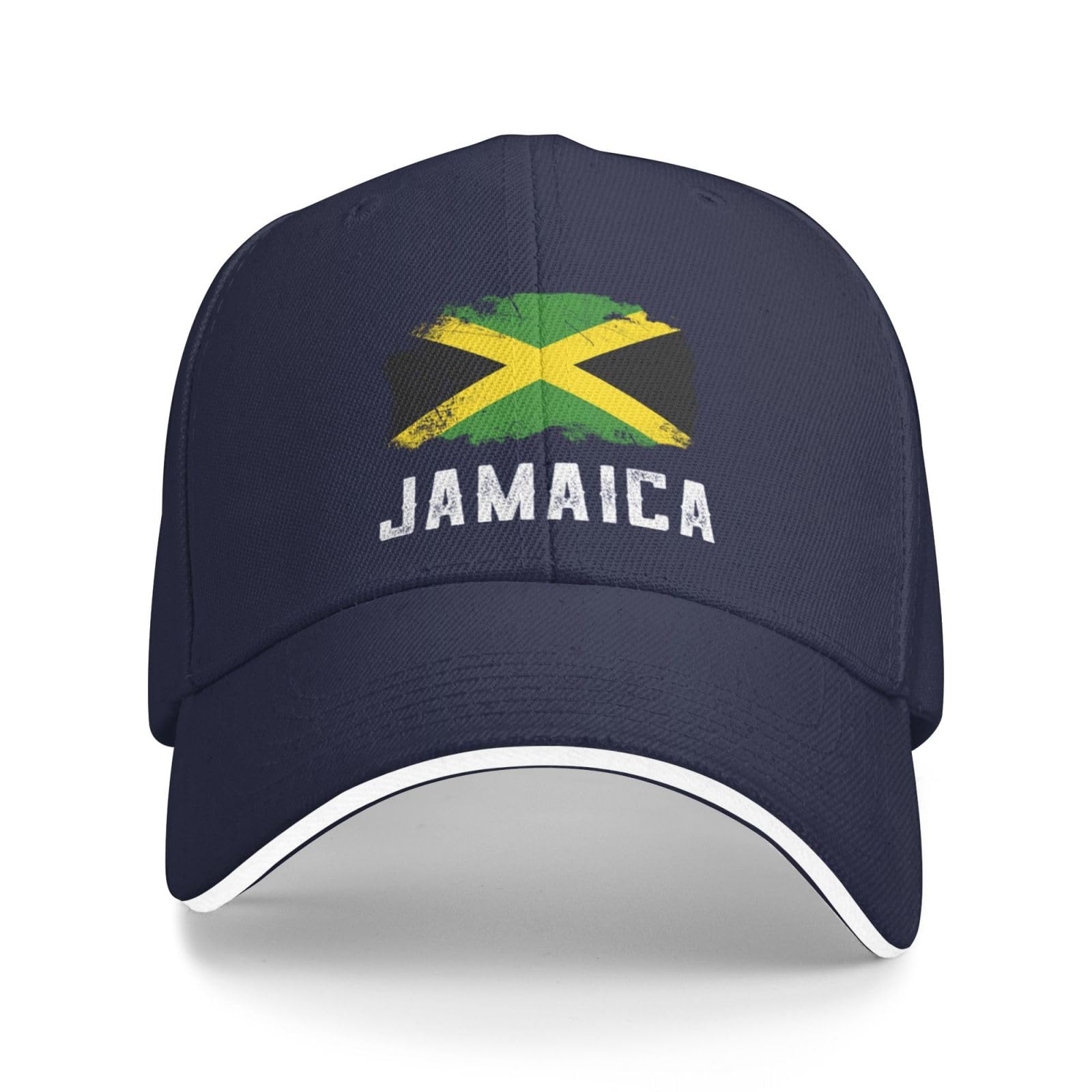 MkYoko Retro Vintage Jamaica Flag Jamaican Baseball Cap for Women Cowboy Hat Trucker Hat Men Dad Hat Snapback Hat Black MkYoko