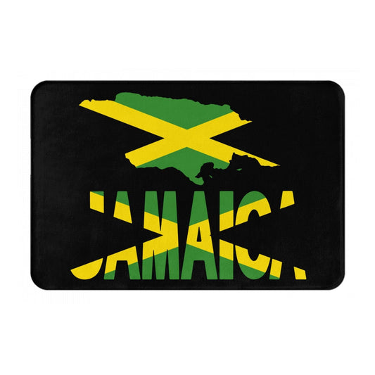 Jamaican Flag Door Mat 24x16inch Doormat Non-Slip Floor Mat Welcome Door Mat Dirt Trapper Absorbent Door Rugs DIMAZ