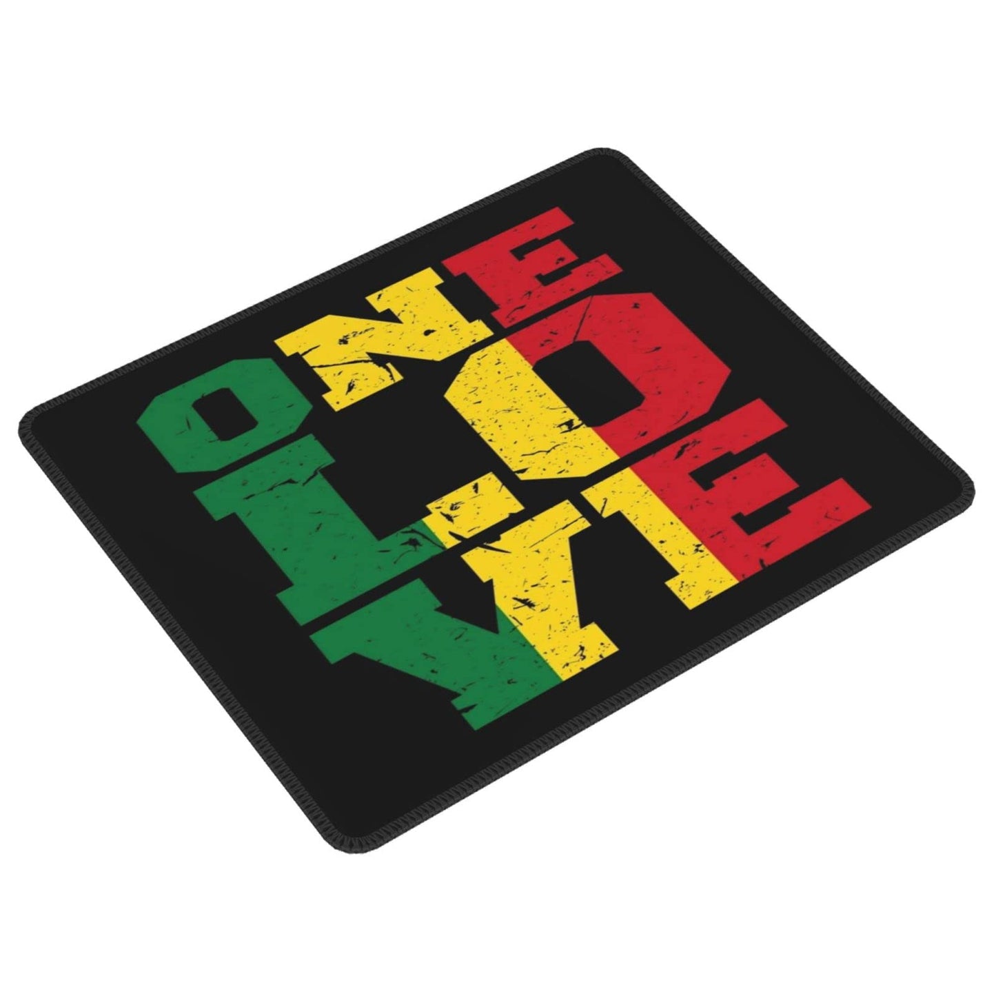 Reggae Music Rasta One Love Mouse Pad, Computer Decoration for Gamers, Suitable for Gaming, Work, Office, Rubber Non-Slip Mouse Pad Burloe