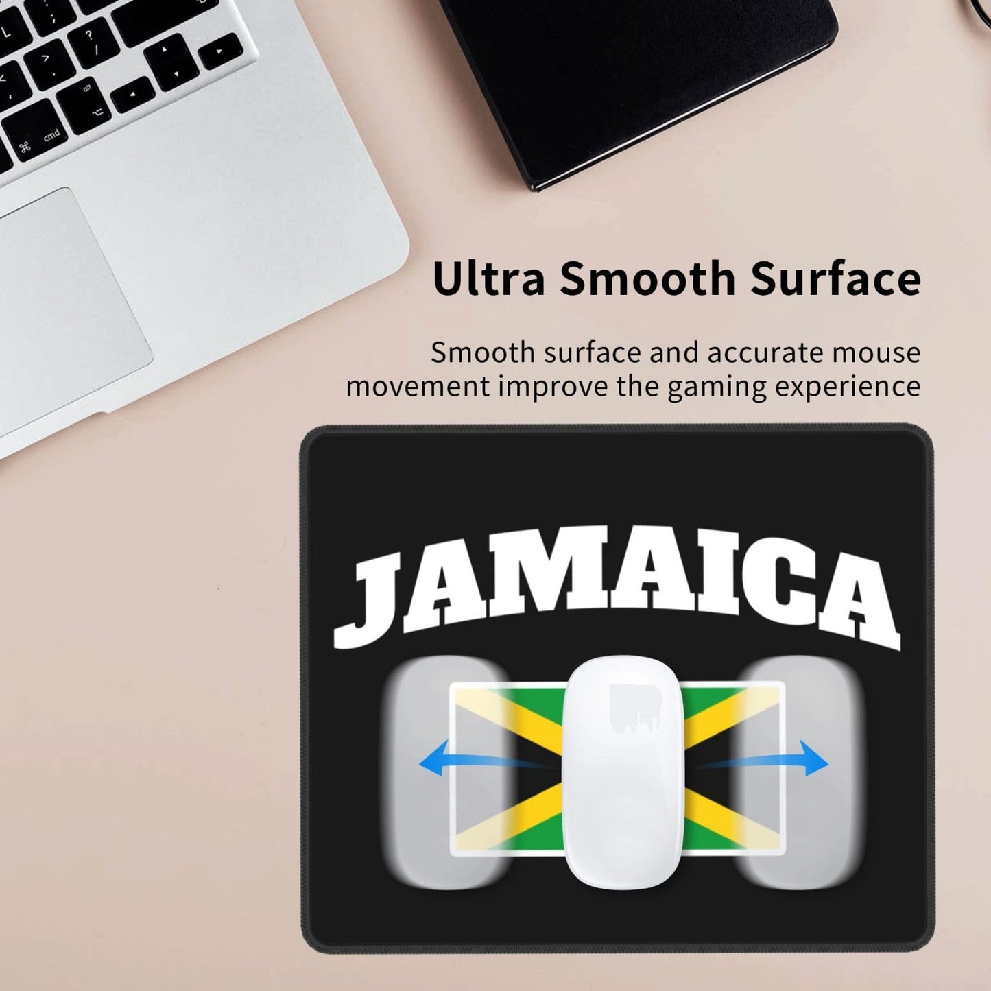 Jamaican Jamaicans Jamaica Flag Square Applicability Strong Mouse Pad Non-Slip Rubber Base Office Accessories Desk Decor Bneoip