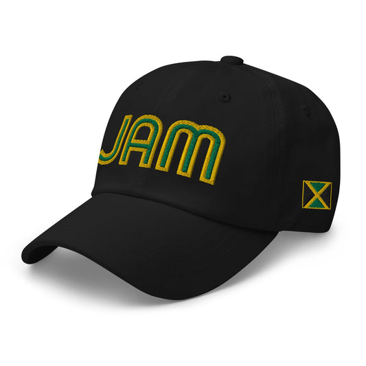 Jamaica National Flag Retro JAM Soccer Baseball Cap Dad Hat Black Imaging876