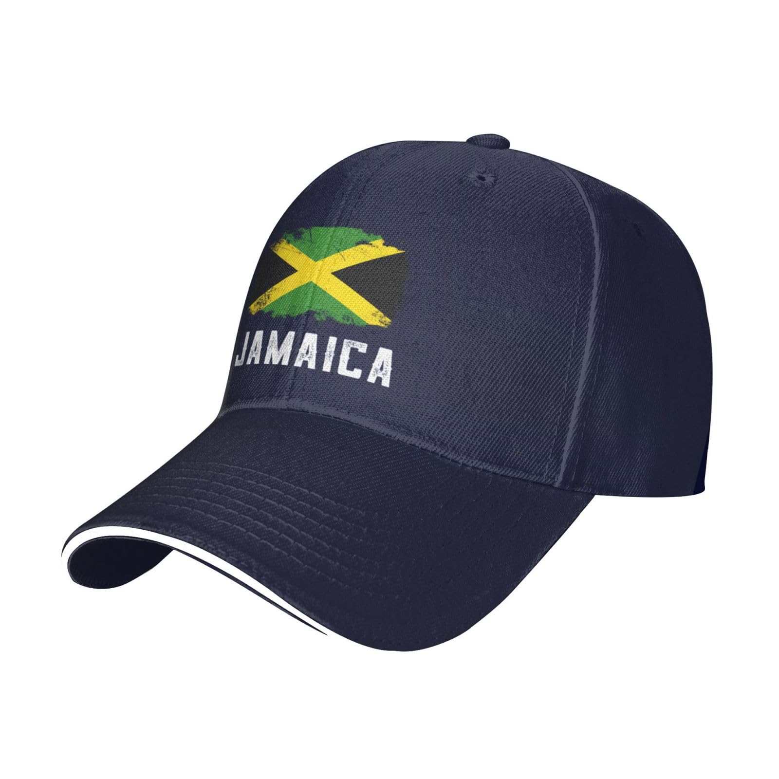 MkYoko Retro Vintage Jamaica Flag Jamaican Baseball Cap for Women Cowboy Hat Trucker Hat Men Dad Hat Snapback Hat Black MkYoko