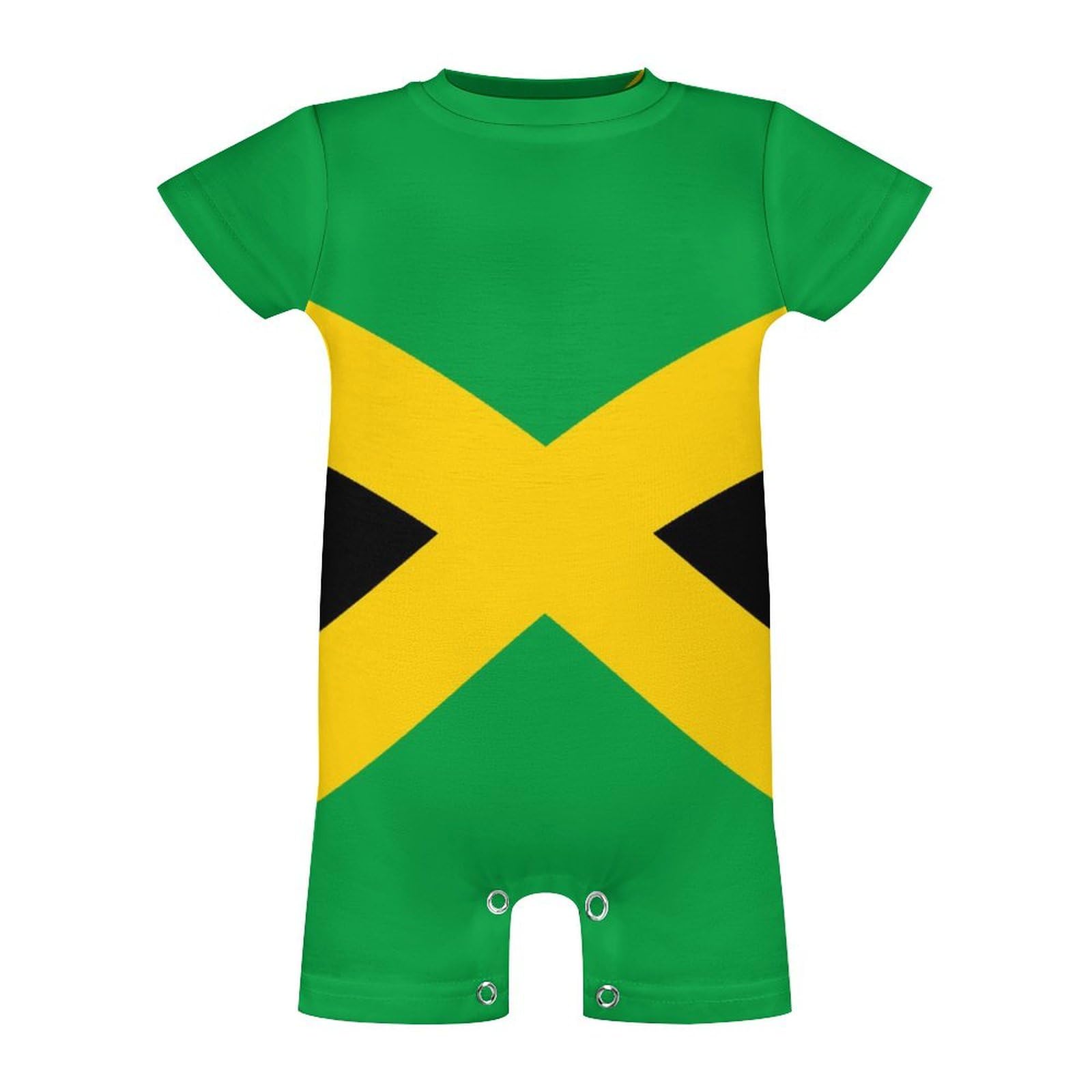 AuHomea Jamaican National Flag Newborn Baby Romper Clothing Cute Infant Short Sleeve Clothes Jumpsuit Playsuit One Piece Outfit for 18-24M Boy Girl AuHomea