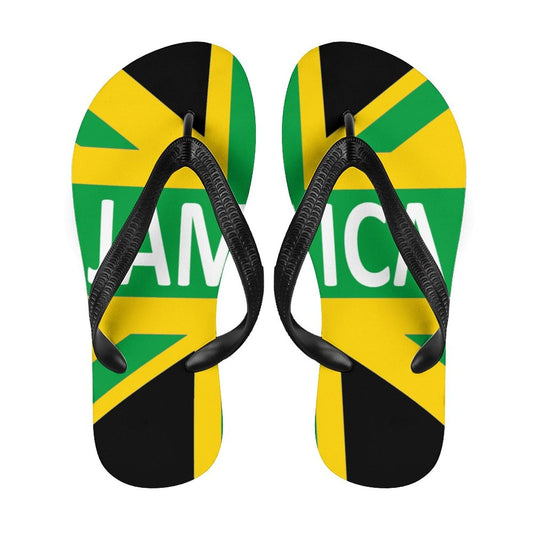 Jamaican Kingdom Flag Flip Flops for Women Men Casual Comfortable Beach Thong L Imaging876