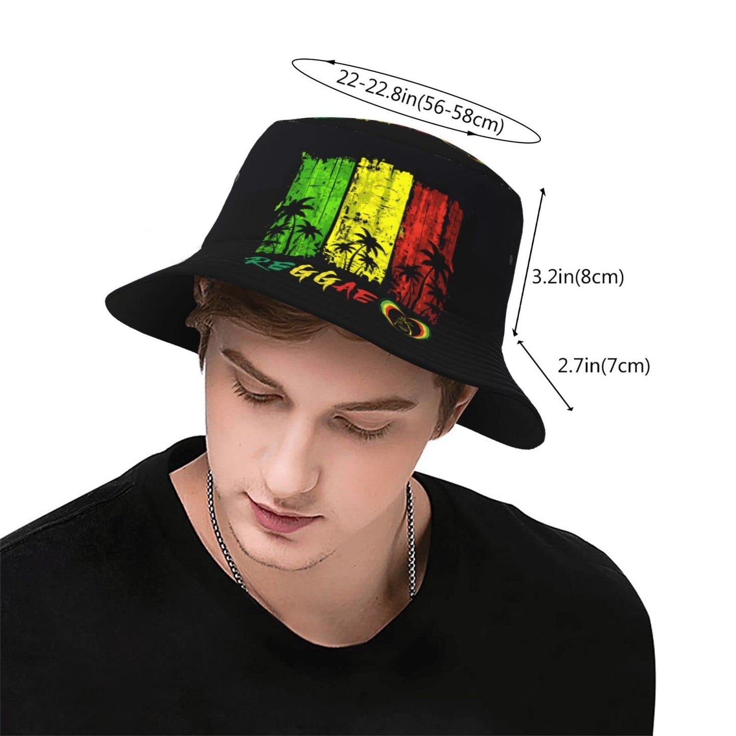 Reggae Jamaica Music Bucket Hat for Women Men Summer Sun Cap Fashion Outdoor Fisherman Hat Giinly