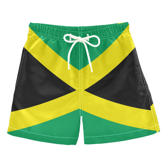 Aflyko Patriot Boys' Board Shorts Jamaica Flag Toddler Swim Trunk Girls Beach Swimwear Bathing Suit Aflyko