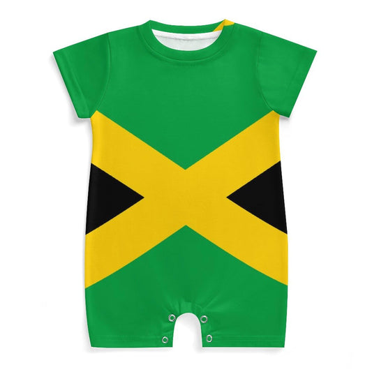 AuHomea Jamaican National Flag Newborn Baby Romper Clothing Cute Infant Short Sleeve Clothes Jumpsuit Playsuit One Piece Outfit for 18-24M Boy Girl AuHomea