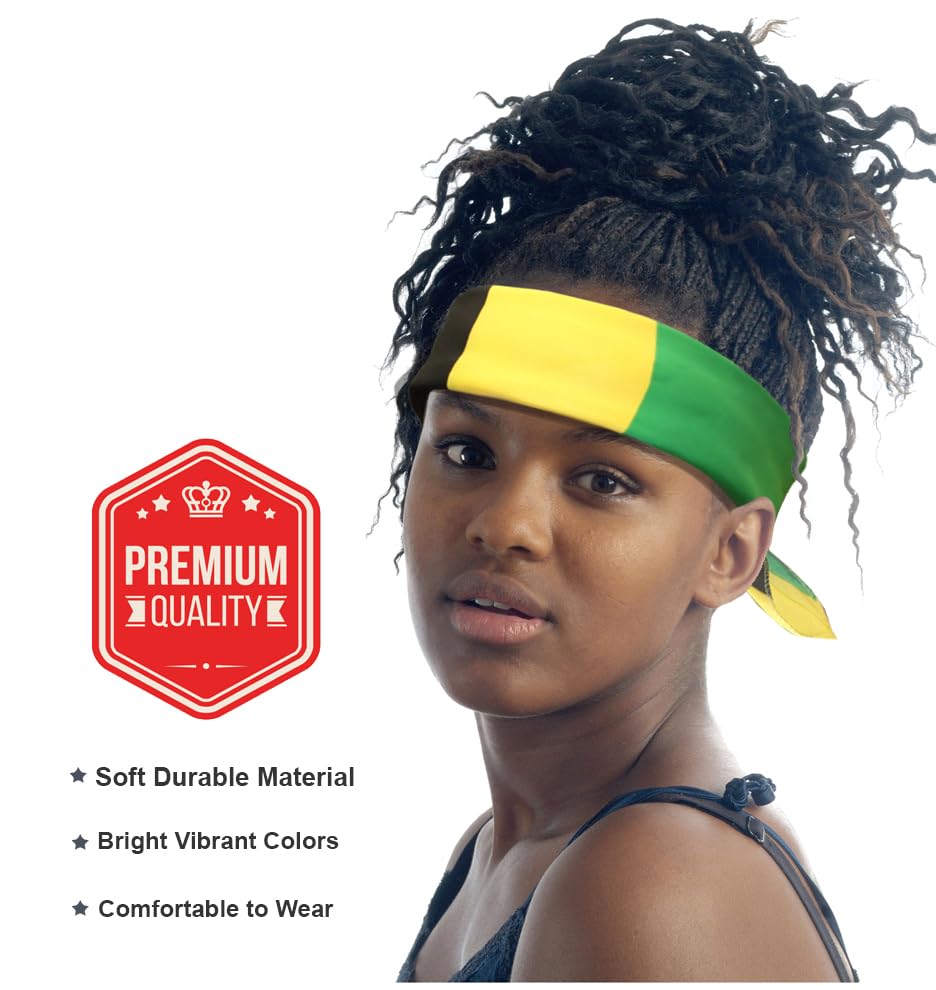 Costume Adventure Jamaican Flag Bandana Jamaica Flag Bandana Headband Jamaican Headwrap Jamaica Clothing Costume Adventure