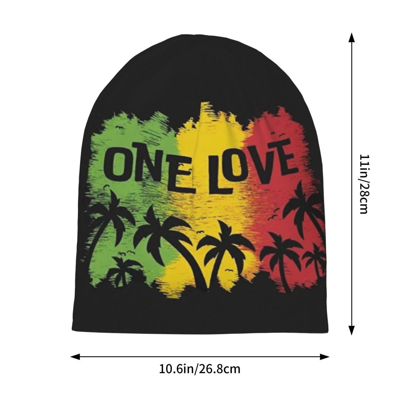 Suyxkop One Love Music Reggae Rasta Jamaican Beanie hat Knit hat Skull Cap Slouchy Warm Headwear for Jogging Cycling Adult Women Men Suyxkop