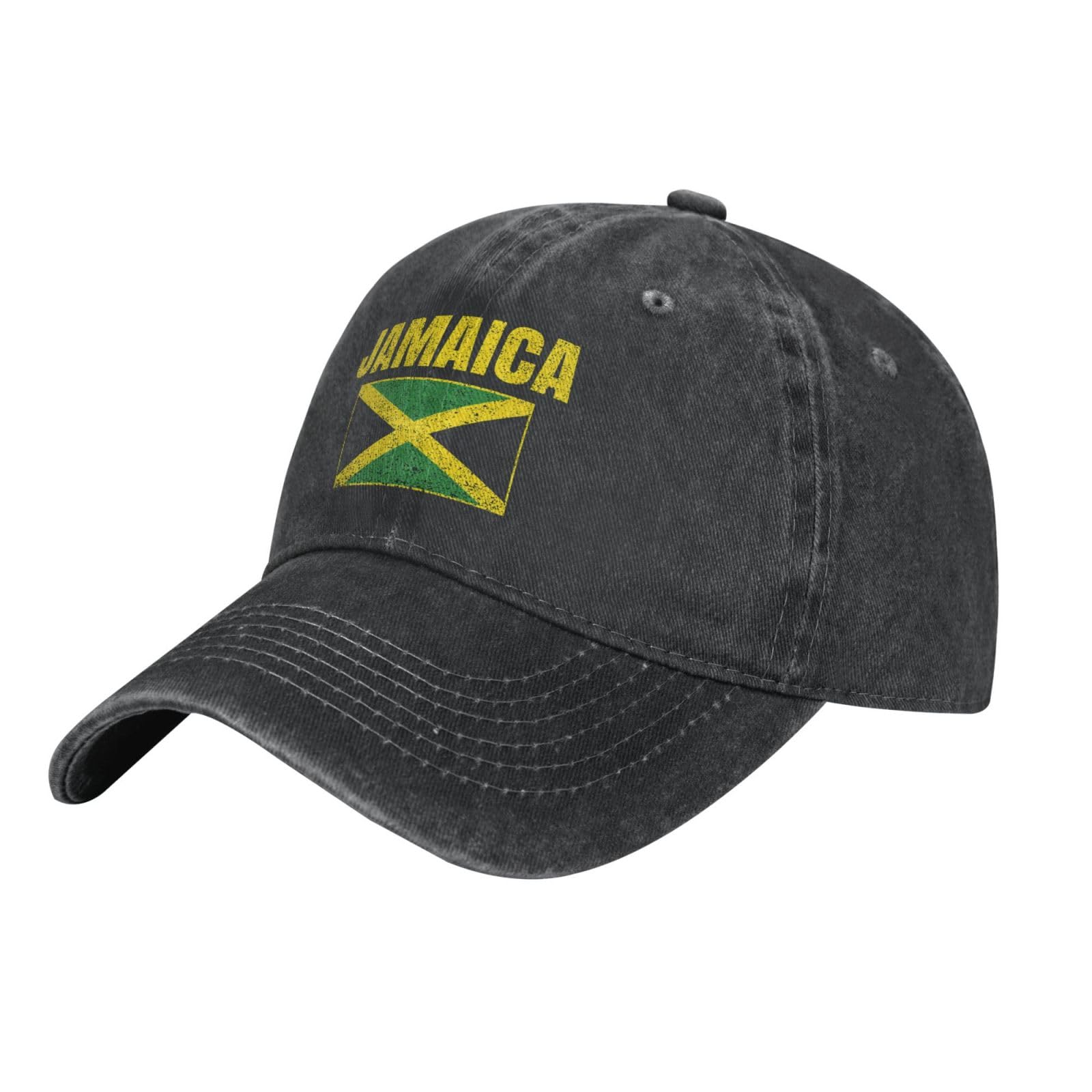 Qurdtt Jamaica Flag Baseball Cap, Adjustable Jamaica Jamaican Baseball Hat Golf Dad Hat for Men Women Qurdtt