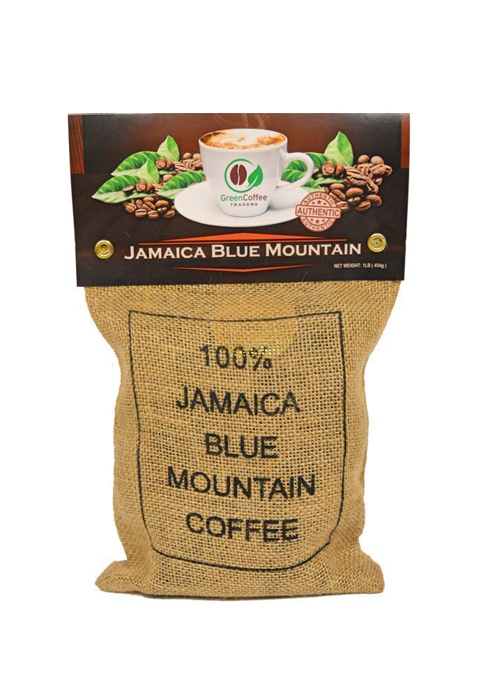 Green Coffee Traders Whole Bean 1LB. 100% Jamaica Jamaican Blue Mountain Roasted Coffee Green Coffee Traders