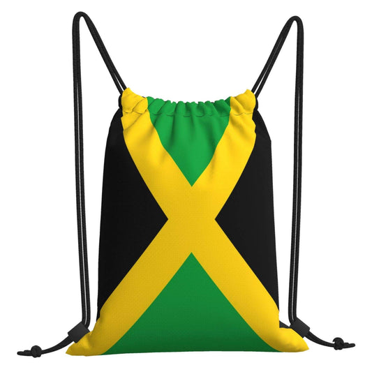 Dujiea Drawstring Backpack, Jamaica Flag Gym Bag Sackpack Cinch Sports Backpack For Men Women Shopping Yoga Swimming Traveling Dujiea