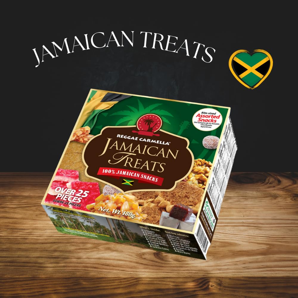 Reggae Carmella-Jamaican Treats-100% Jamaican Snacks: Premium Gourmet Treats for Stocking Stuffers, Gift Baskets, and Christmas Gifts - Jamaican Snack Gift Collection Delivered to Your Doorstep Reggae Carmella