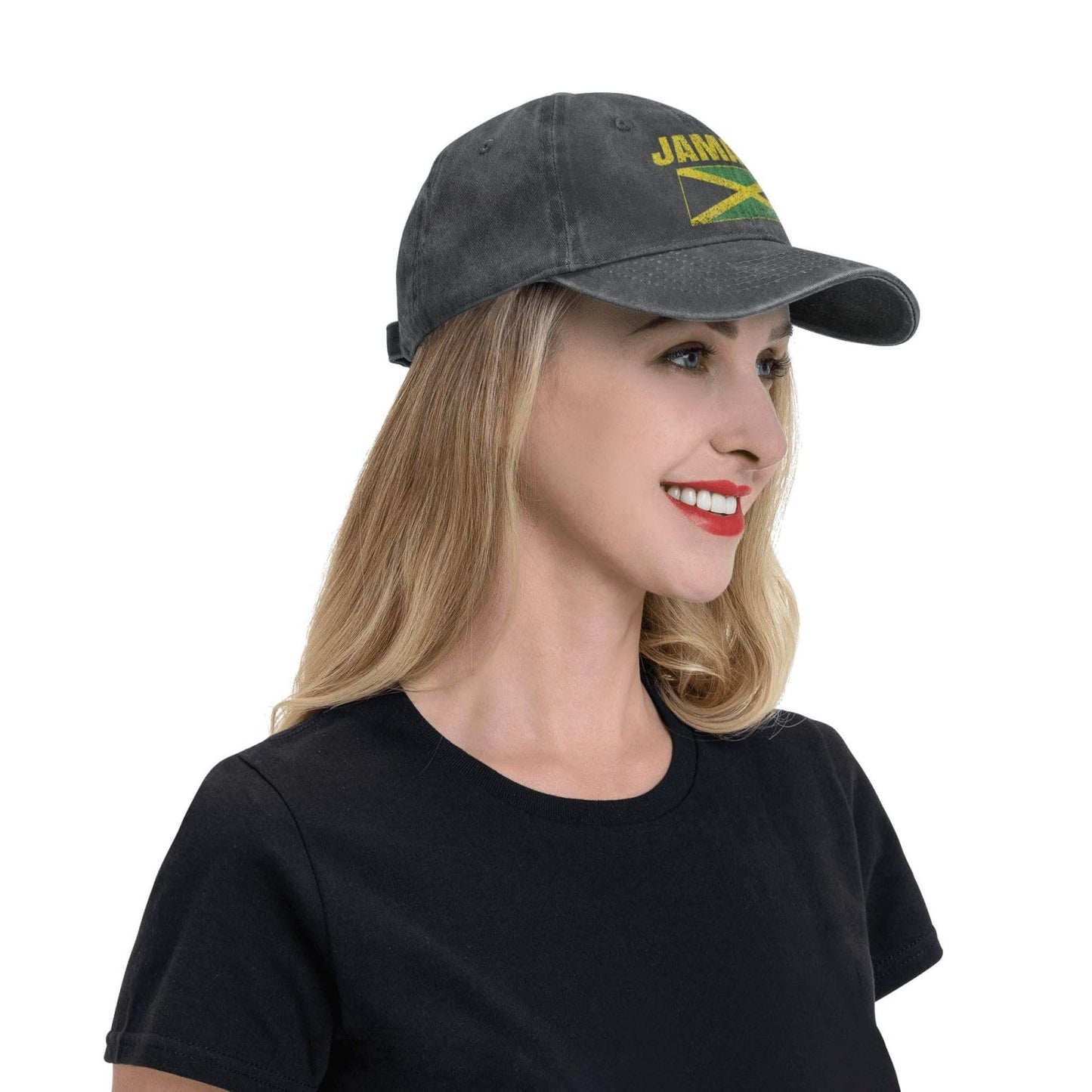 Qurdtt Jamaica Flag Baseball Cap, Adjustable Jamaica Jamaican Baseball Hat Golf Dad Hat for Men Women Qurdtt