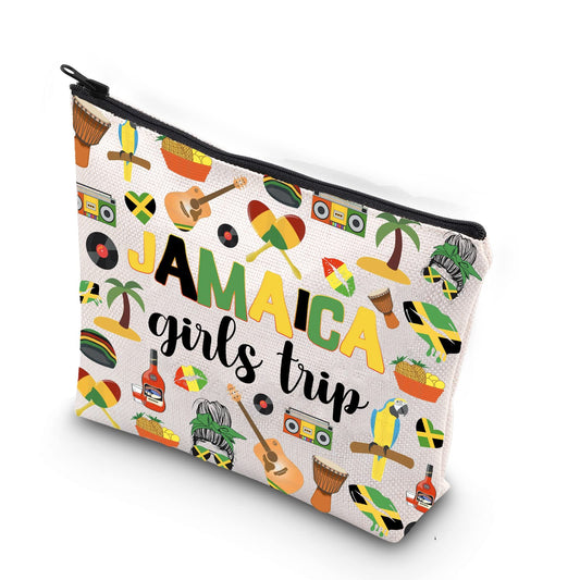 WCGXKO Jamaica Girls Trip Gift Jamaica Vacation Gift Girls Weekend Zipper Pouch Cosmetic Bag (JAMAICA) WCGXKO