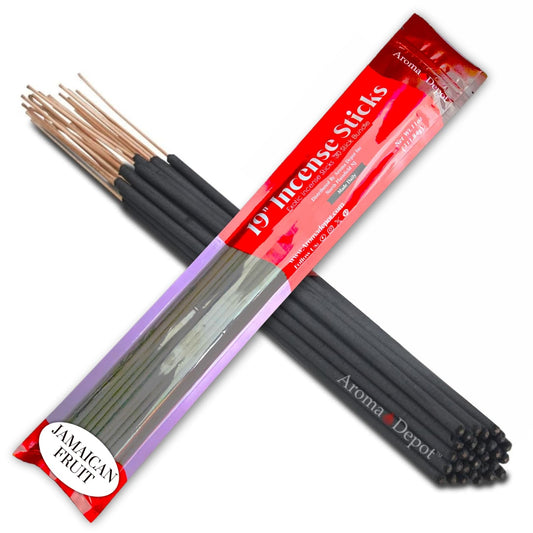 Aroma Depot 19'' Jamaican Fruit Most Exotic Incense Sticks. One Bundle Approx 27 to 30 Sticks, Jumbo 19 inch long, Natural 19'' Extra Large Incense Sticks. Burns for 3 to 4 Hours Each. Long Lasting Aroma Depot