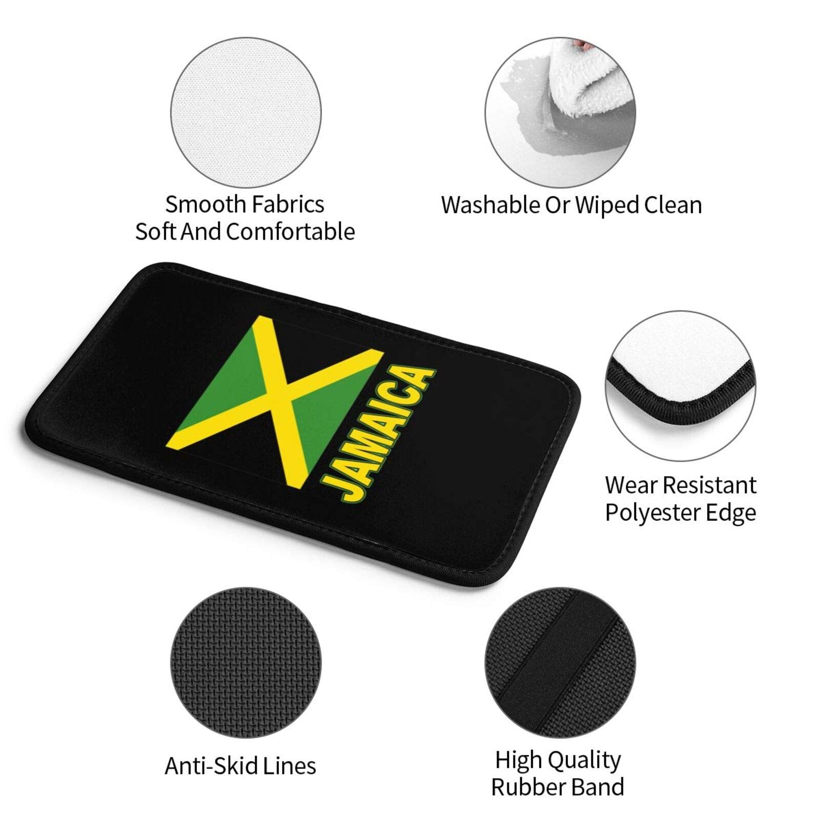 merahans Cute Universal Car Armrest Seat Box Cover Protector Jamaican Flag Auto Center Console Pad Fit Car Decor Accessories merahans