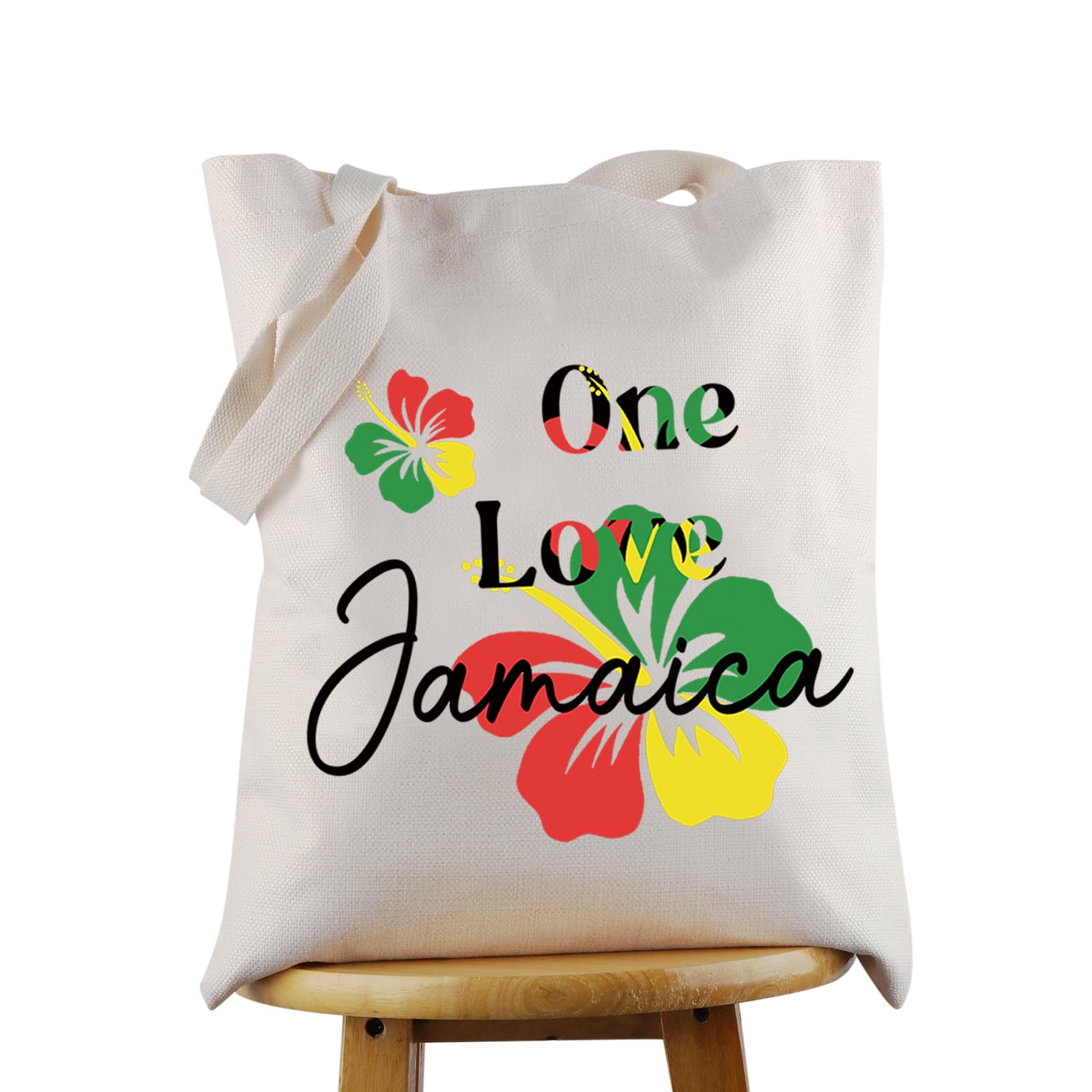 JNIAP Jamaica Tote Bag Jamaica Gift For Women Jamaica Vacation Beach Handbag Grocery Bag One Love Jamaican Souvenirs Gift(one love) JNIAP