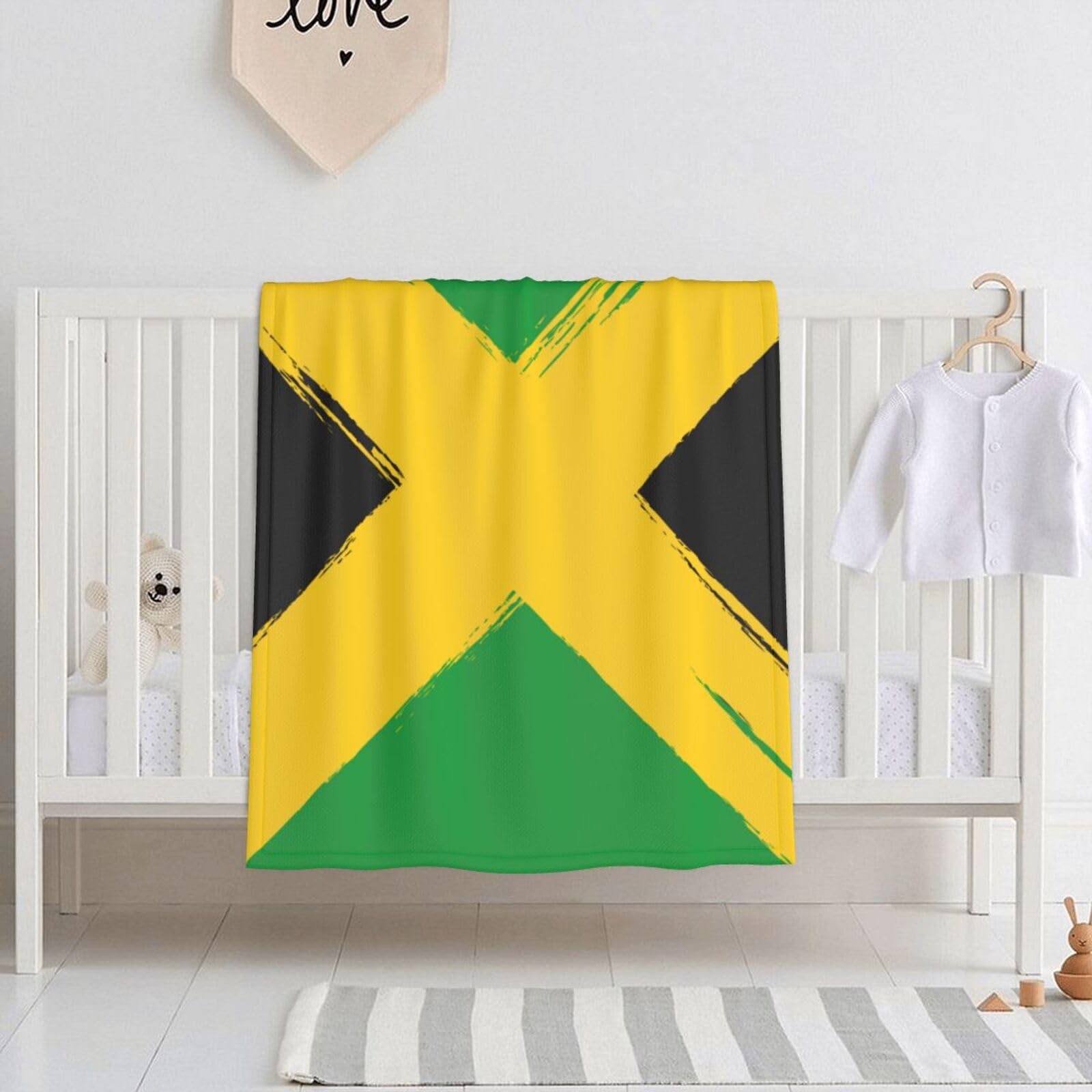 Baby Blanket for Boys Girls,Jamaican Flag Soft Fleece Blanket Toddler Baby Newborn Blanket Swaddle Blanket Gifts 30 X 40 inches Imaging876