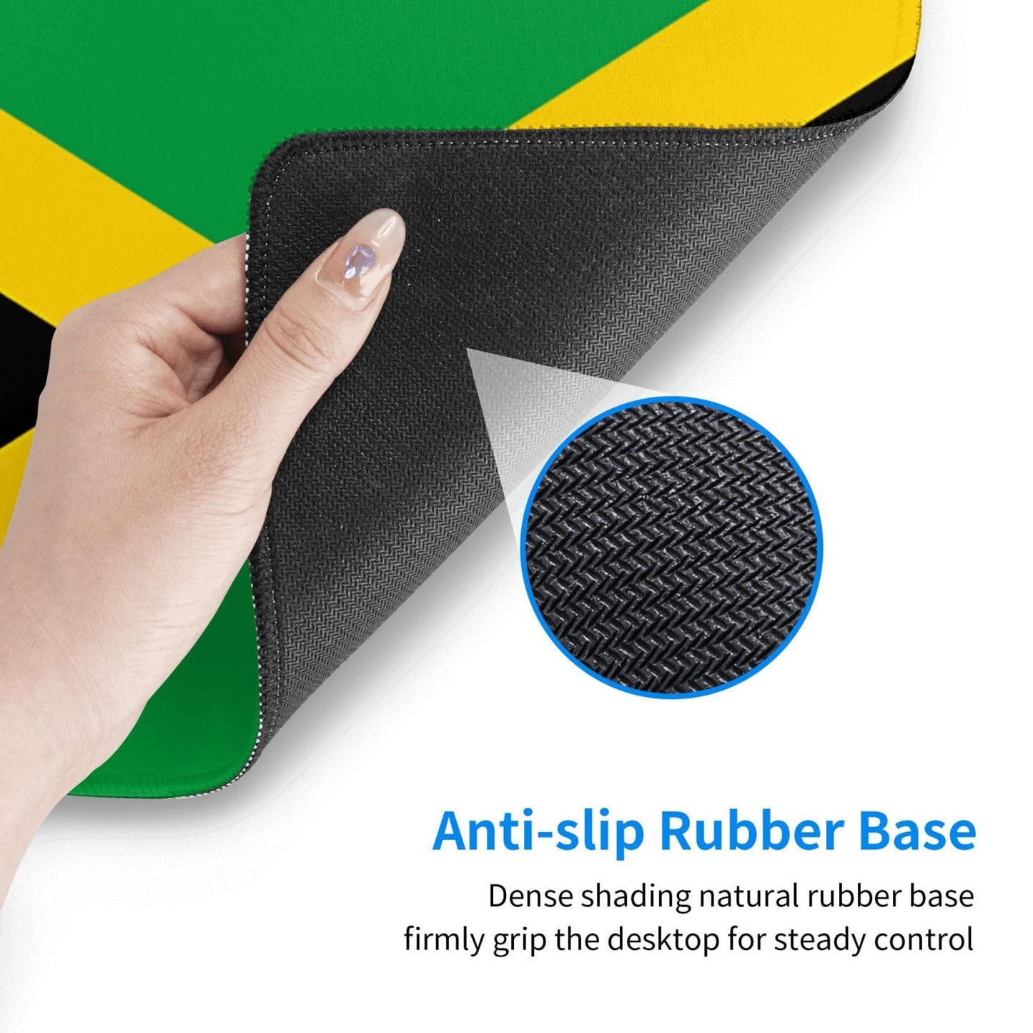 Jamaican Flag Large Gaming Mouse Pad,Keyboard Pad Comfortable Operation (3mm Thick) Suitable for Gamers Office Home (16 X 29.5 Inches) Aulwewd