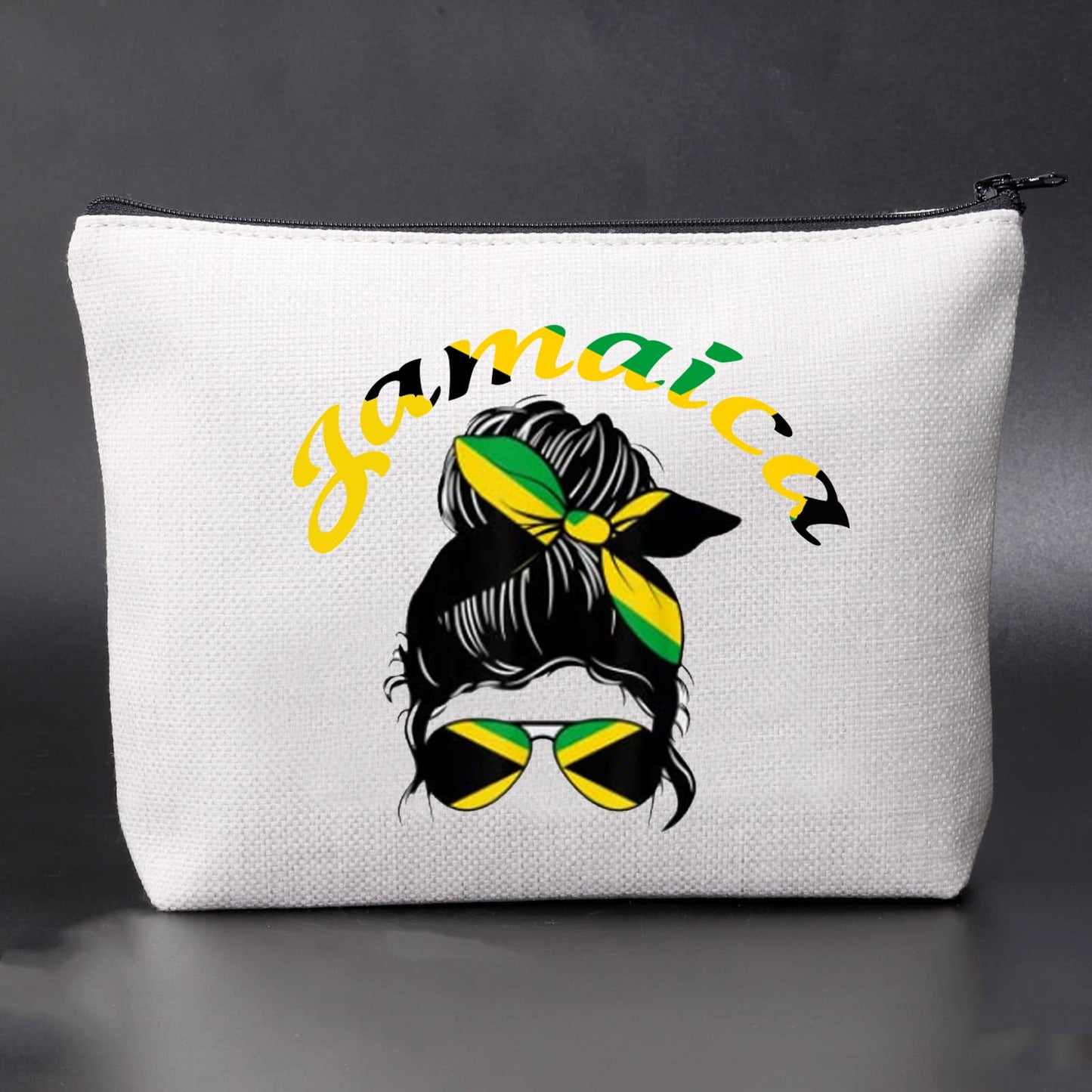 JNIAP Jamaica Gifts For Women Jamaican Flag Cosmetic Bag Jamaica Vacation Travel Makeup Bag Toiletry Zipper Pouch Jamaican Souvenirs Gift Idea JNIAP