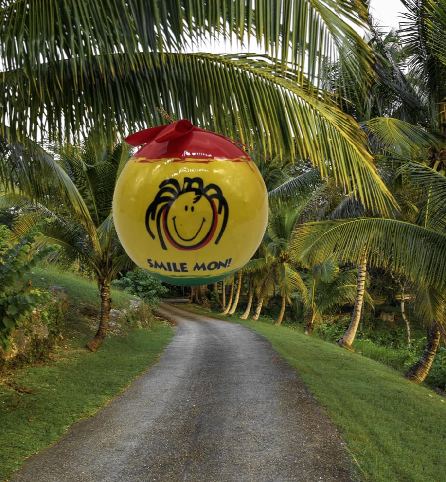 Jamaica Ornament Rasta Christmas Tree Decoration with Smile Mon Script Westmon Works