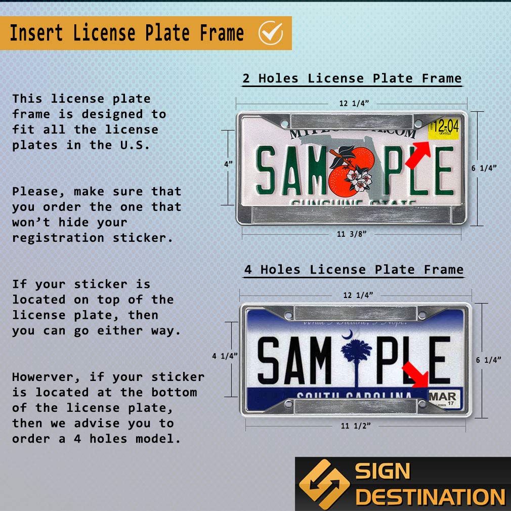 Sign Destination Metal Insert License Plate Frame Jamaica, No Problem! Jamaican Weatherproof Car Accessories Black 2 Holes Solid Insert 1 Frame Sign Destination