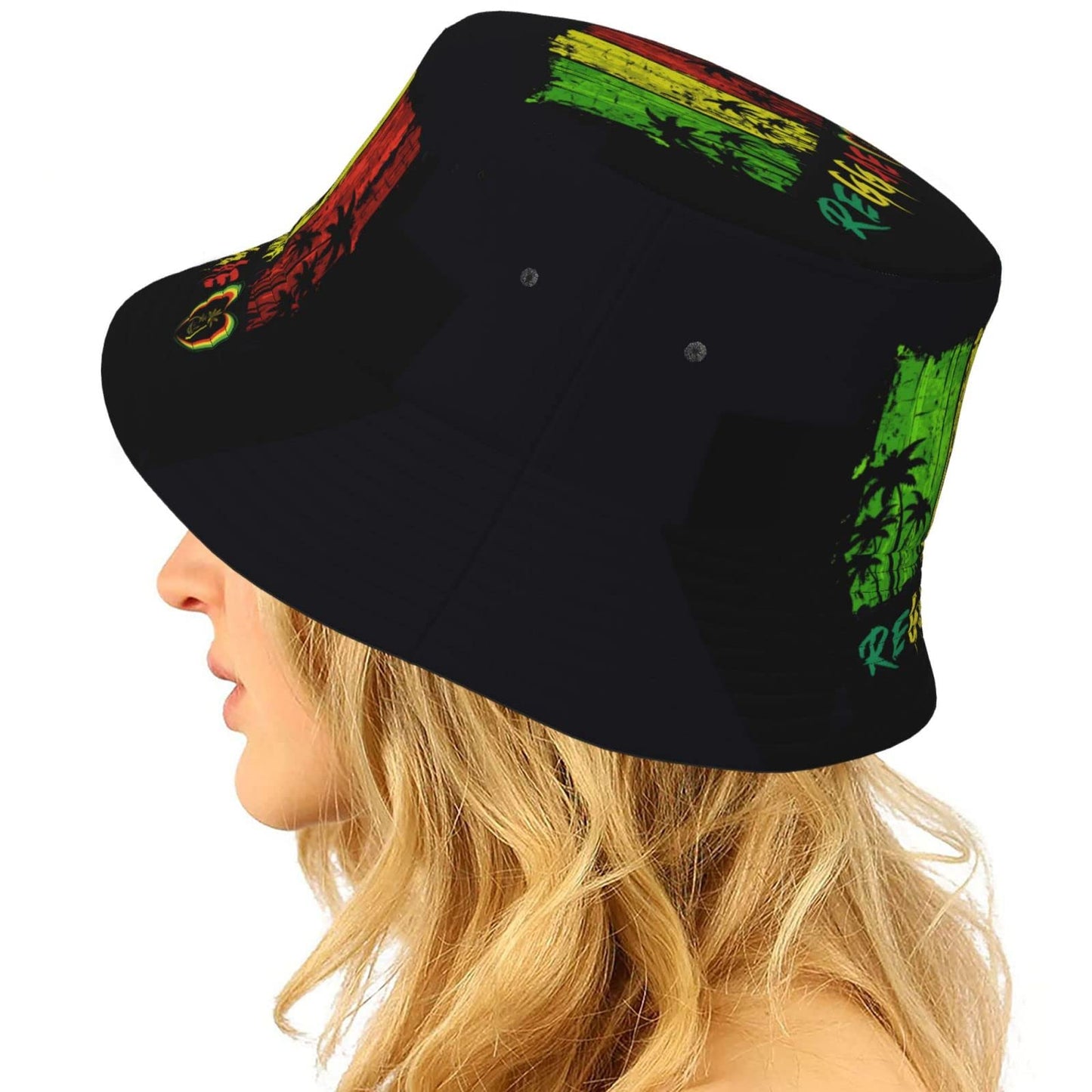 Reggae Jamaica Music Bucket Hat for Women Men Summer Sun Cap Fashion Outdoor Fisherman Hat Giinly