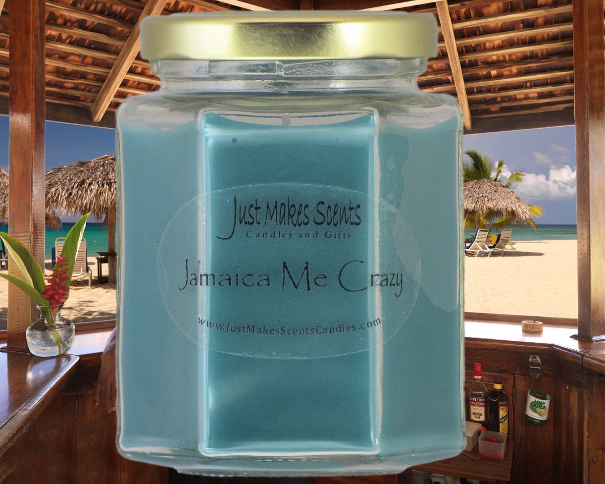 Jamaica Me Crazy Scented Candle | Coconut, Pineapple & Banana Fragrance Candles | Hand Poured in The USA by Just Makes Scents Candles & Gifts Just Makes Scents