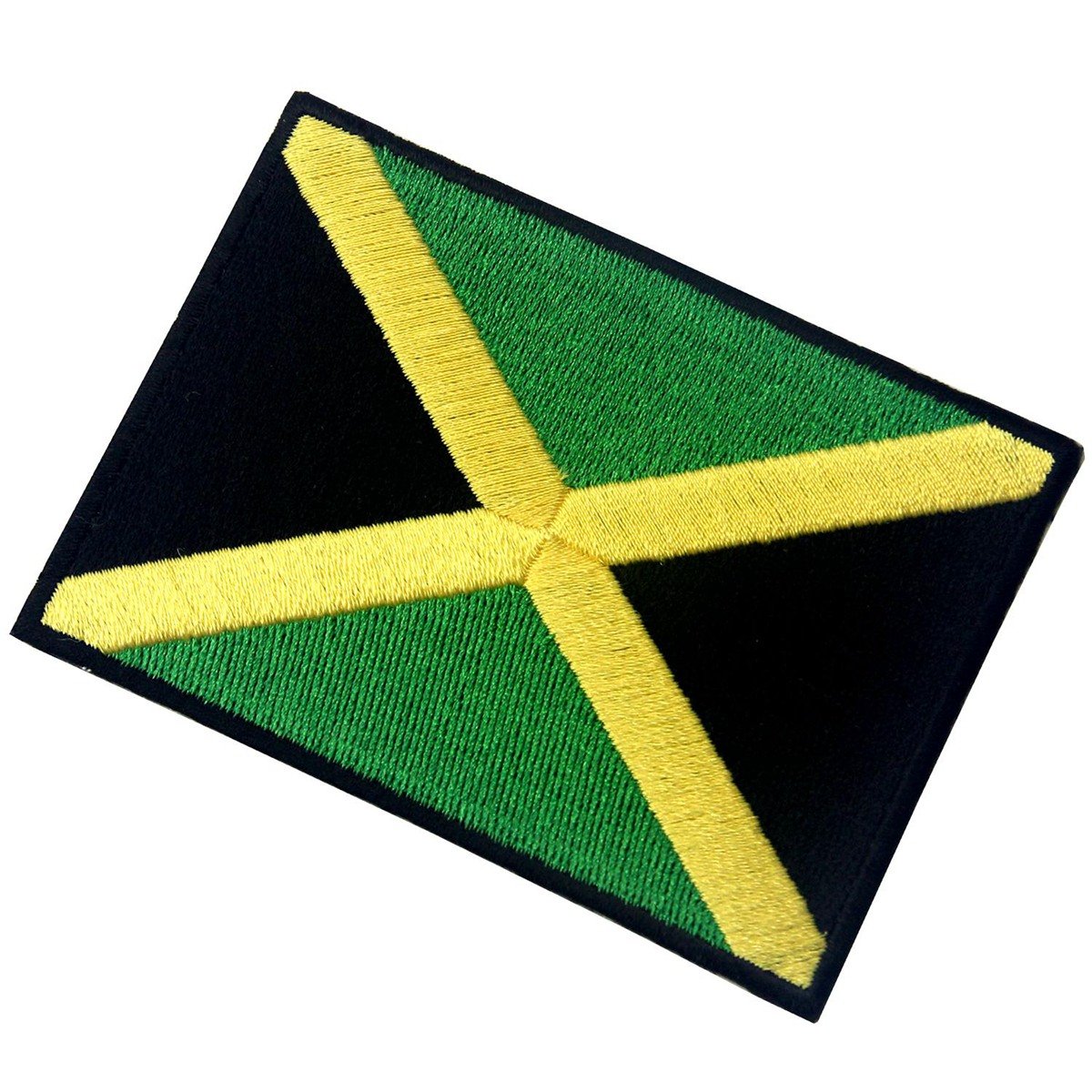 Jamaica Flag Embroidered Emblem Rasta Jamaican Rastafarian National Iron On Sew On Patch EmbTao