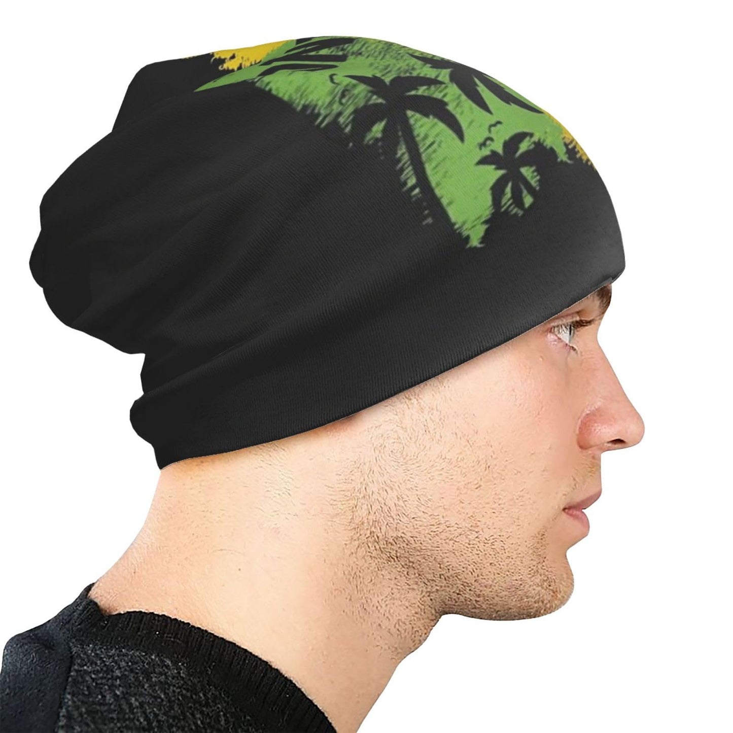 Suyxkop One Love Music Reggae Rasta Jamaican Beanie hat Knit hat Skull Cap Slouchy Warm Headwear for Jogging Cycling Adult Women Men Suyxkop