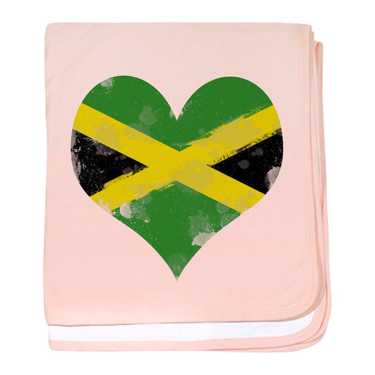 CafePress A Jamaican Heart Baby Blanket, Super Soft Newborn Swaddle CafePress