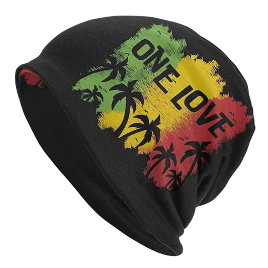 Suyxkop One Love Music Reggae Rasta Jamaican Beanie hat Knit hat Skull Cap Slouchy Warm Headwear for Jogging Cycling Adult Women Men Suyxkop