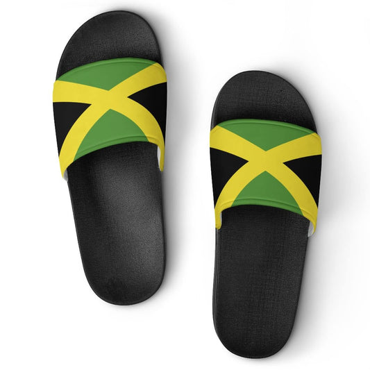 Slippers for Women and Men Jamaican Flag Bedroom Shower Comfortable and Lightweight Sandals Indoor Outdoor Summer Slippers Black-Style-3 45（300mm） TAIZIYEAH