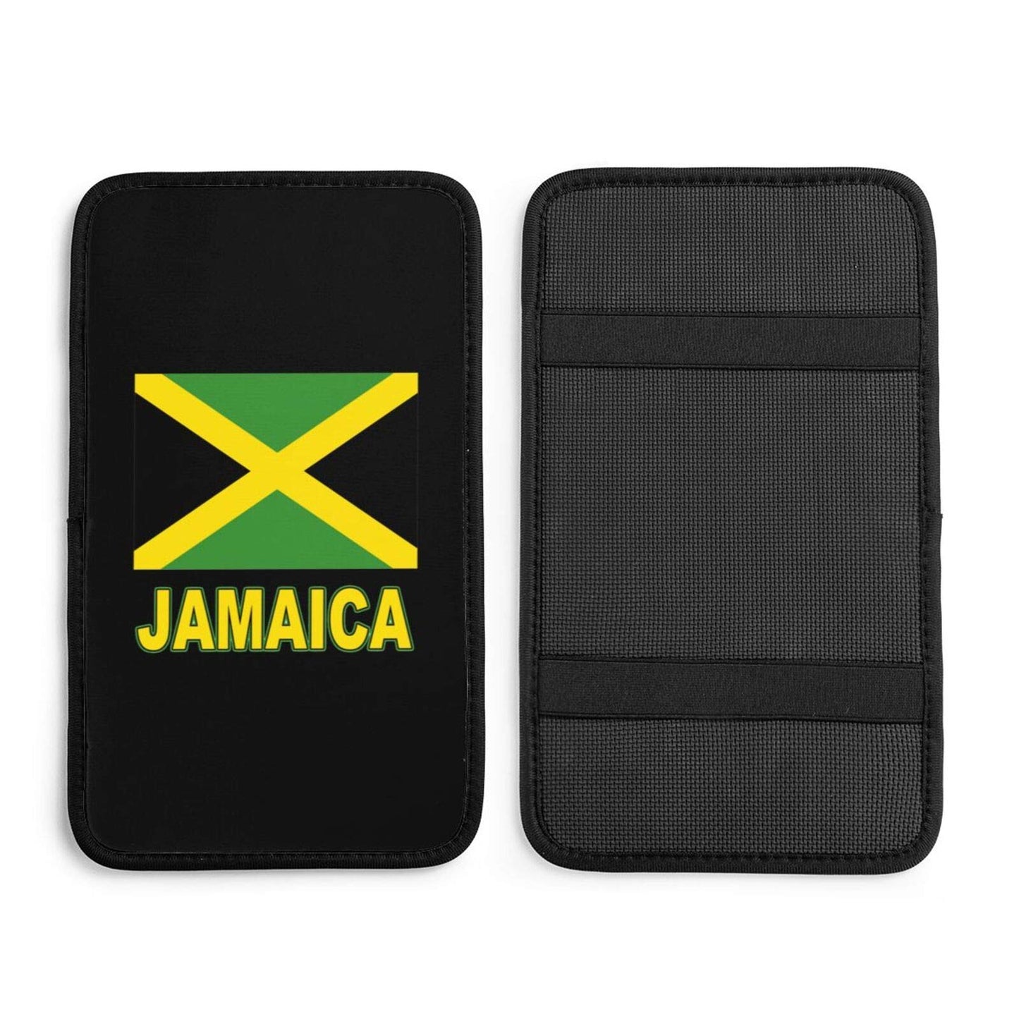 merahans Cute Universal Car Armrest Seat Box Cover Protector Jamaican Flag Auto Center Console Pad Fit Car Decor Accessories merahans